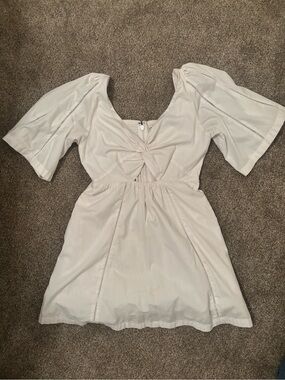 Abercrombie & Fitch Twist Tie front Cream Mini Dress